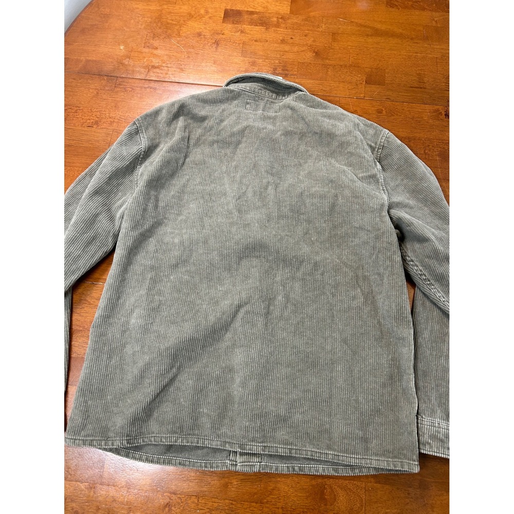 New Abercrombie & Fitch Corduroy Shirt Jacket Mens M Gray Button Front - Picture 11 of 11